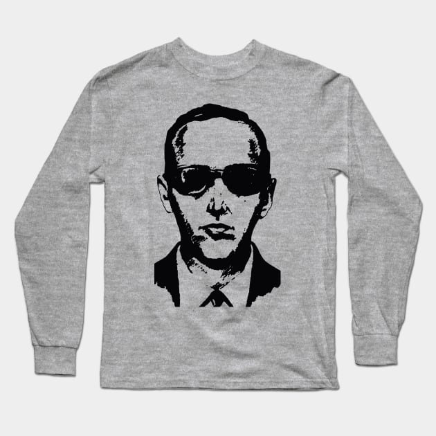 DB Cooper Sketch - Criminal, Plane Hijacking, Unsolved, Outlaw Long Sleeve T-Shirt by SpaceDogLaika